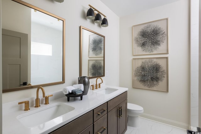 8411 Flamingo Ct Unit 7, Myrtle Beach, SC 29572 - full bath featuring double vanity and marble look tiles