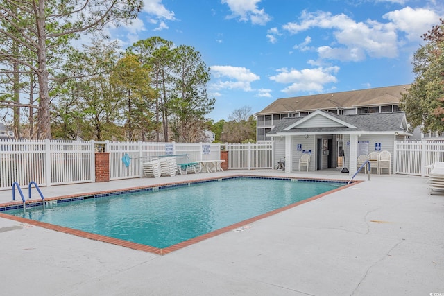 view of pool with a patio area