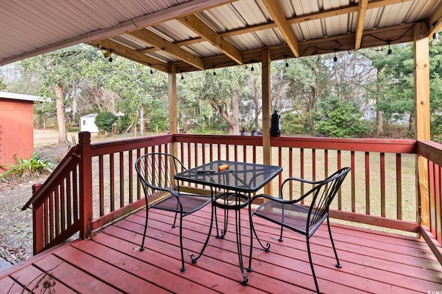 view of wooden deck