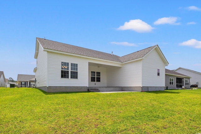 332 Hayloft Cir, Conway, SC 29526 - back of property with a yard and a shingled roof