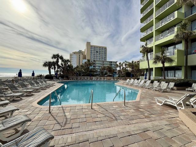 view of pool with a patio