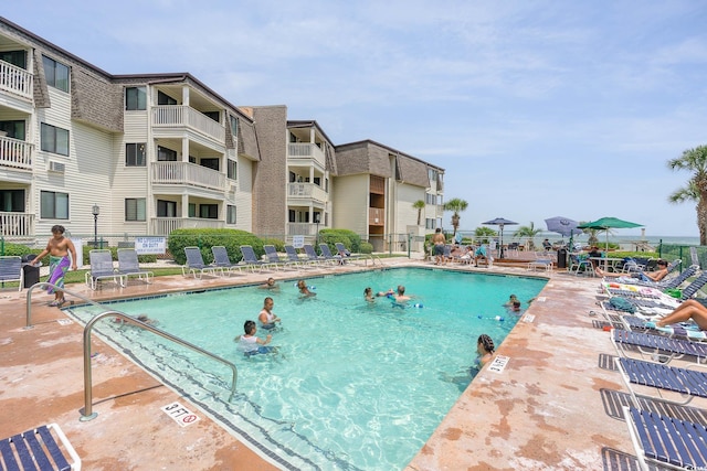 view of pool with a patio area