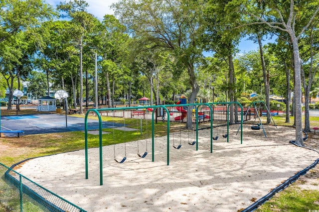 view of community featuring a playground