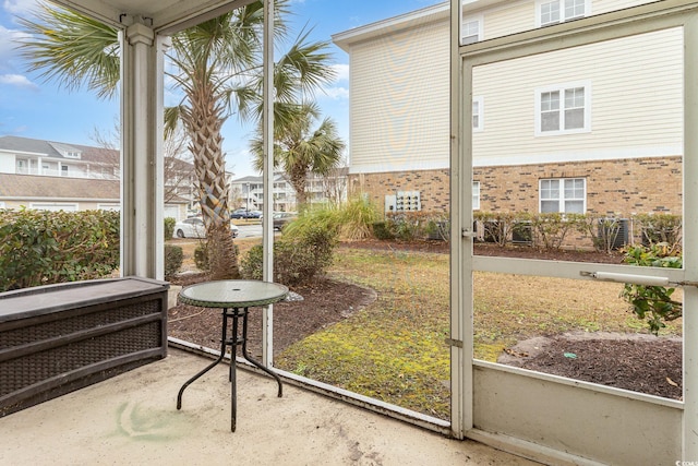 view of sunroom / solarium