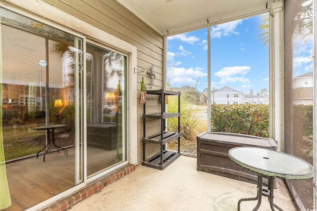 view of sunroom / solarium