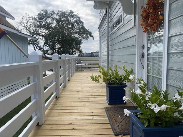 view of wooden deck