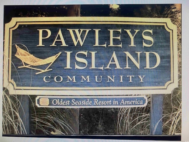 view of community sign