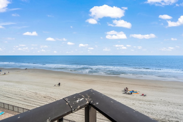 water view with a view of the beach