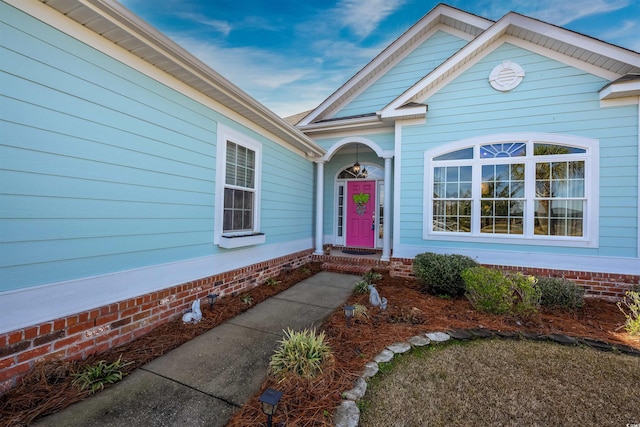 view of doorway to property