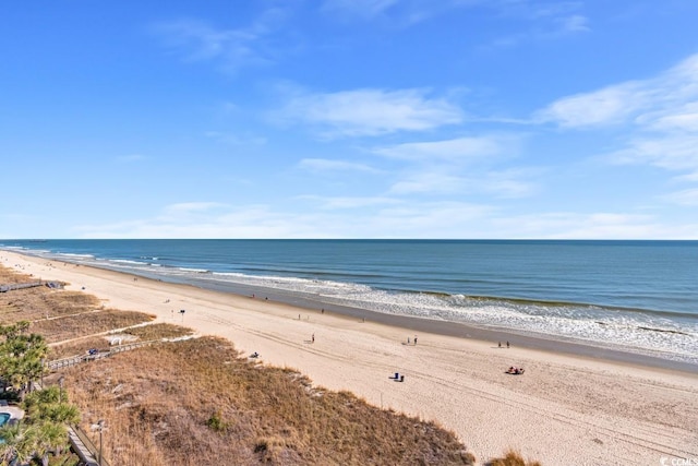 property view of water with a view of the beach