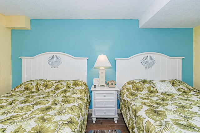 bedroom with a textured ceiling