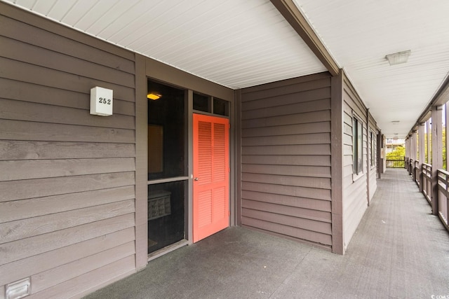 view of doorway to property