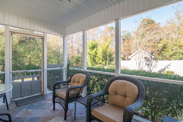 view of sunroom