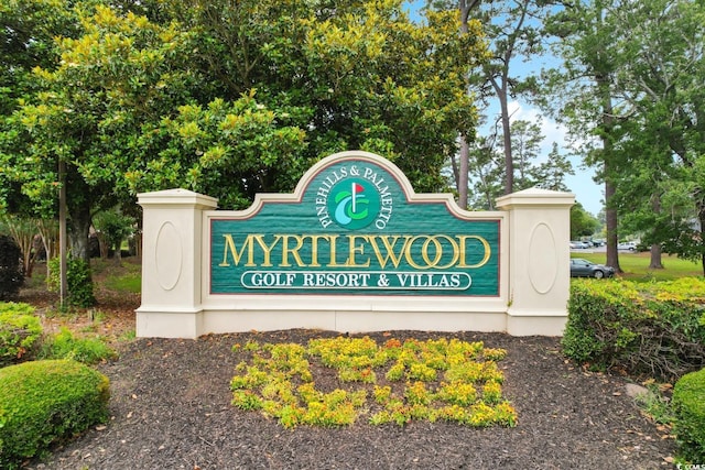 view of community sign