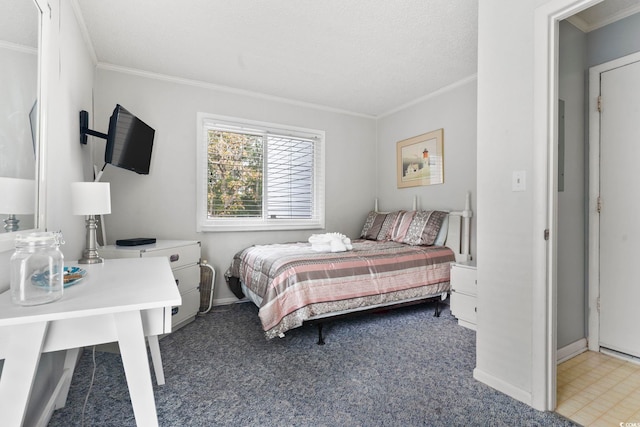 bedroom featuring crown molding