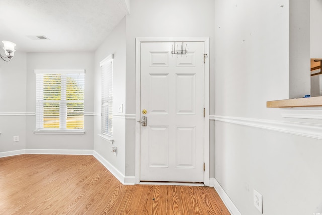 entryway featuring light wood-type flooring