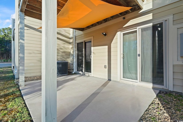 view of patio with central AC unit