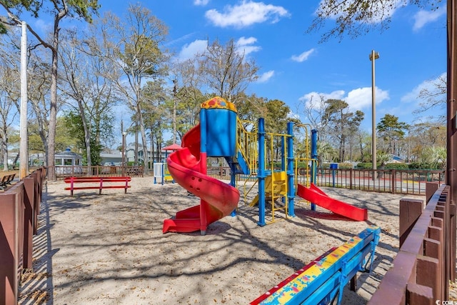 view of jungle gym