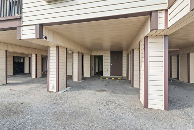 view of patio with a carport