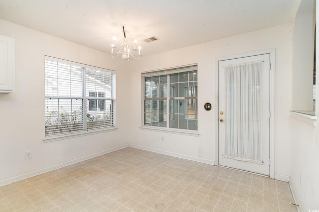 interior space with a patio