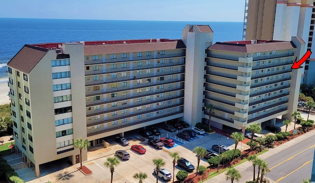 4719 S Ocean Blvd Unit 609, North Myrtle Beach, SC 29582 - view of apartment building / complex with a water view