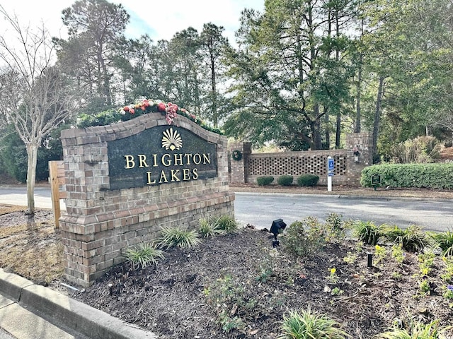 view of community sign