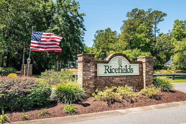 view of community sign