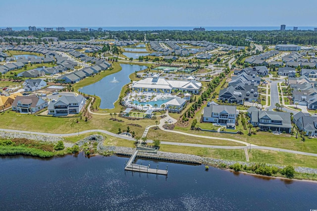 6550 Anterselva Dr, Myrtle Beach, SC 29572 - aerial perspective of suburban area featuring a nearby body of water