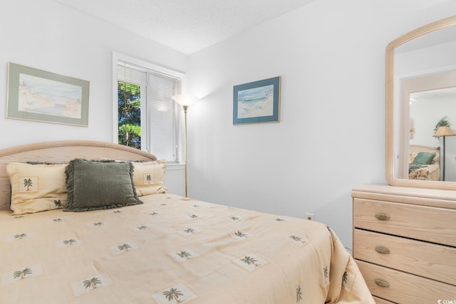 bedroom featuring a textured ceiling