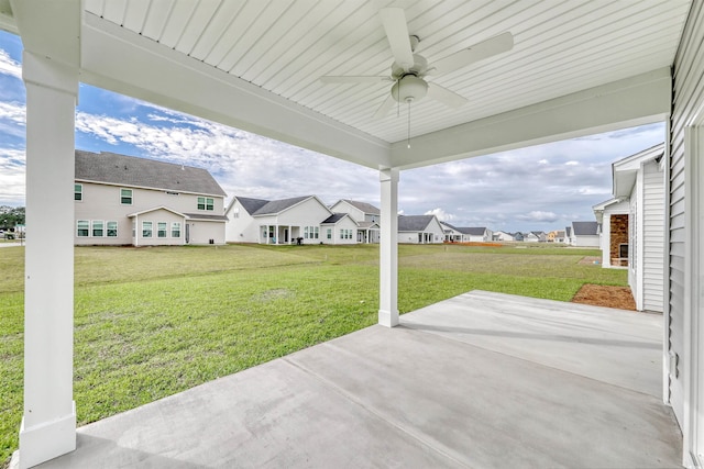 view of patio / terrace with ceiling fan