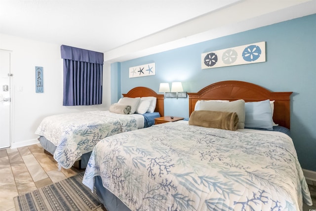 view of tiled bedroom