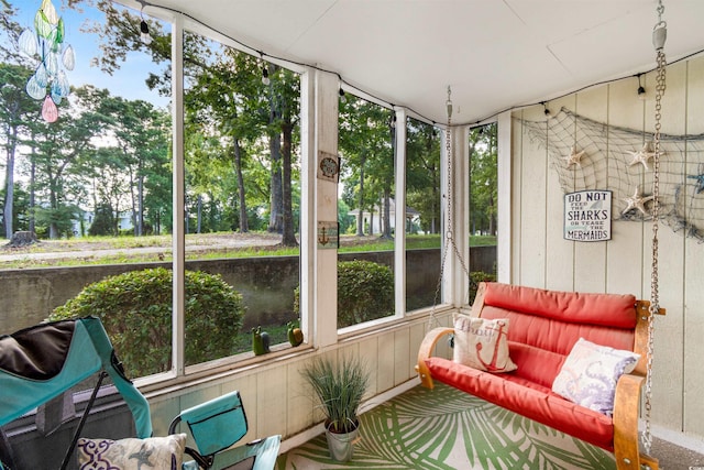 view of sunroom