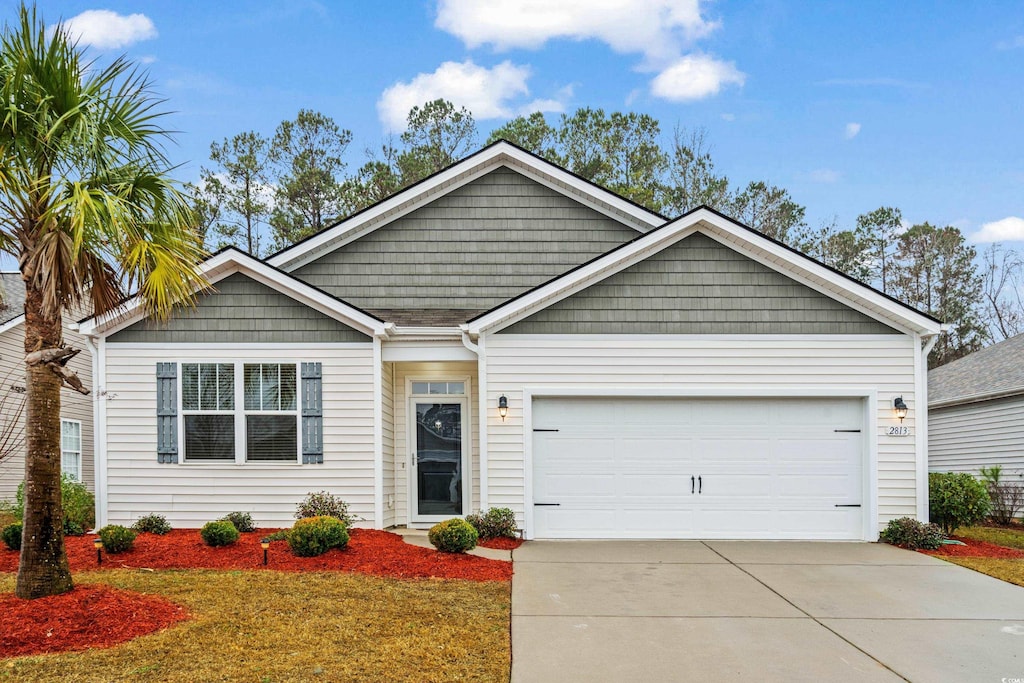 2813 Mcdougall Dr, Conway, SC 29526 - view of front of property with a garage