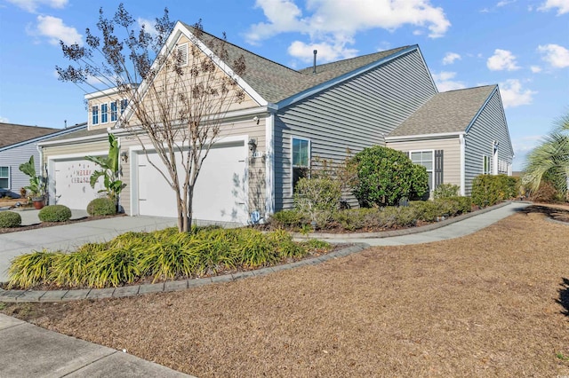 view of property exterior featuring a garage