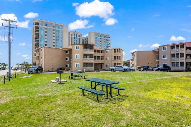 surrounding community featuring a lawn