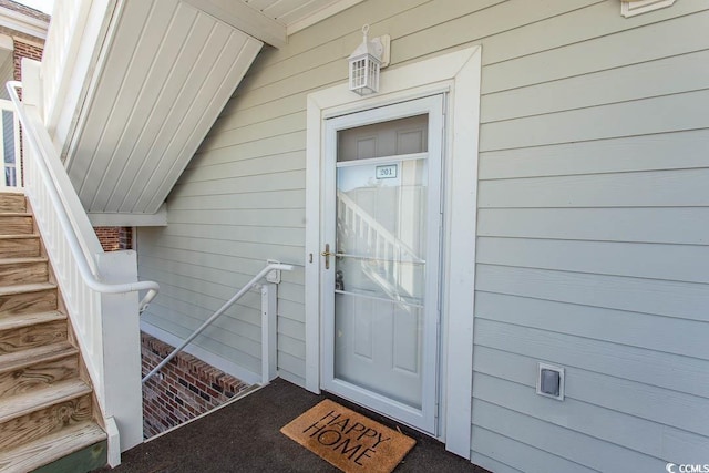 view of doorway to property