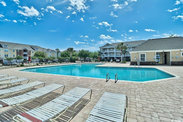 view of pool with a patio area