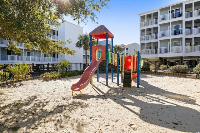 view of jungle gym