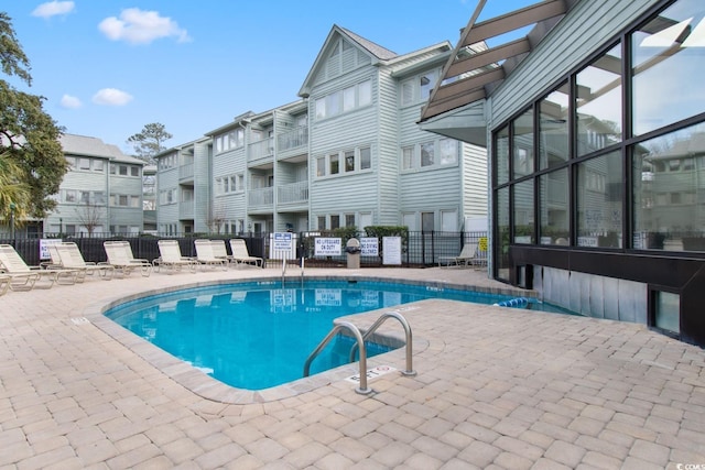 view of pool with a patio