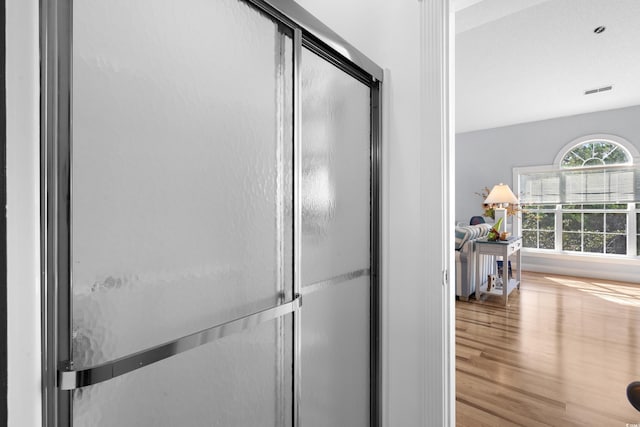 room details featuring hardwood / wood-style flooring