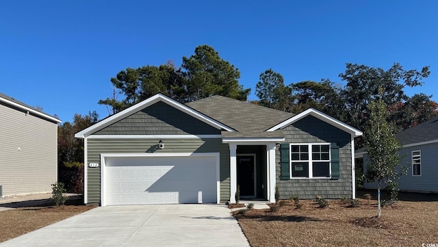 view of front facade with a garage