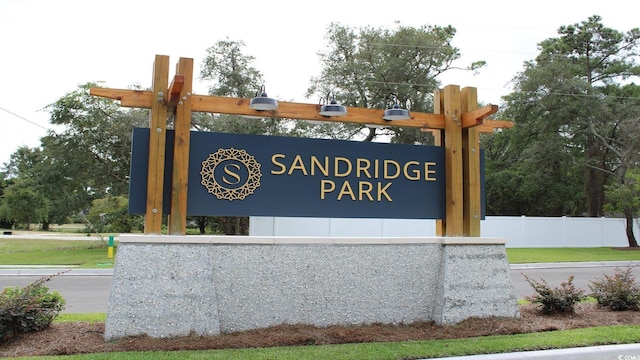 view of community sign