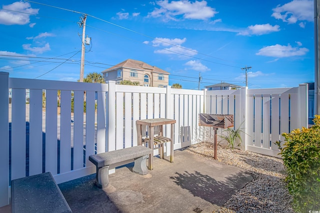 view of patio / terrace with fence