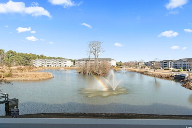 view of water feature