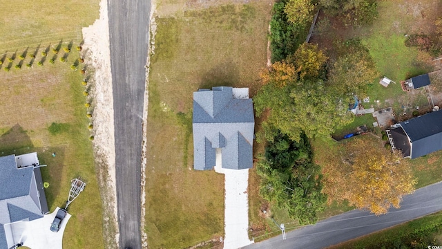 bird's eye view featuring a rural view