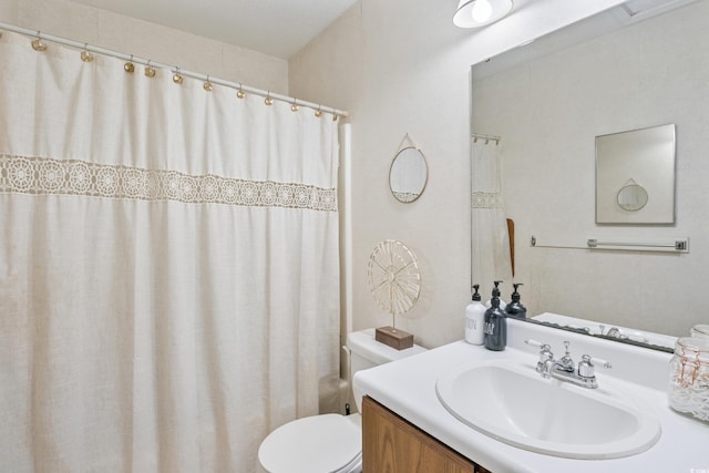 6706 Bryant St Unit B, Myrtle Beach, SC 29572 - bathroom featuring toilet, vanity, and a shower with shower curtain