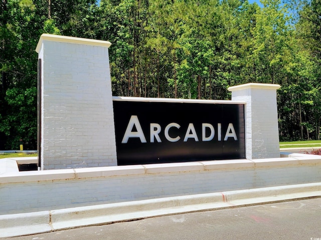 view of community sign