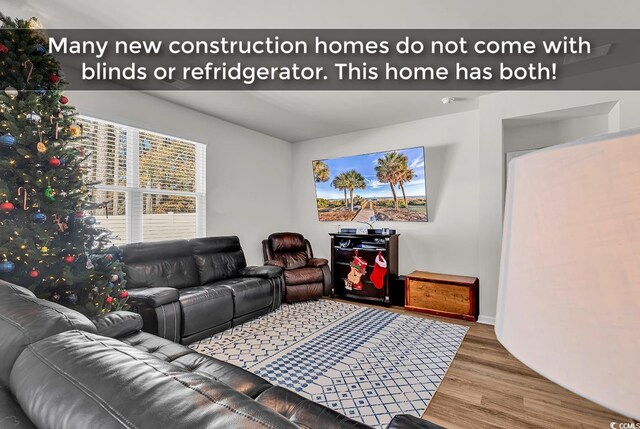 living room featuring hardwood / wood-style flooring