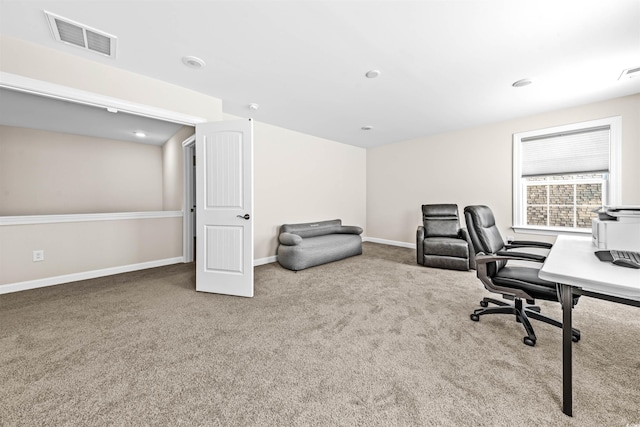 office with carpet flooring