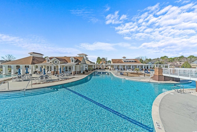 view of pool with a patio area